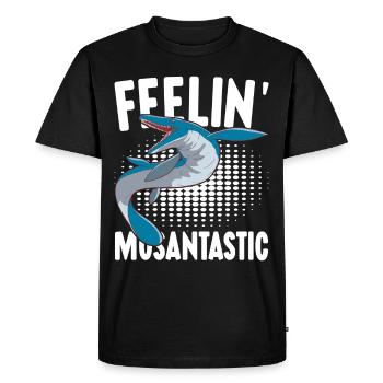Dinosaure mosasaure - T-shirt Premium bio Homme - noir - Devant - Nico (187cm)