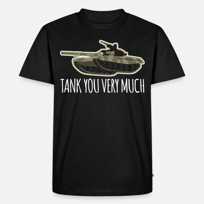 Panzer Spruch Kampfpanzer Panzerfahrer - Männer Premium Bio T-Shirt - Schwarz