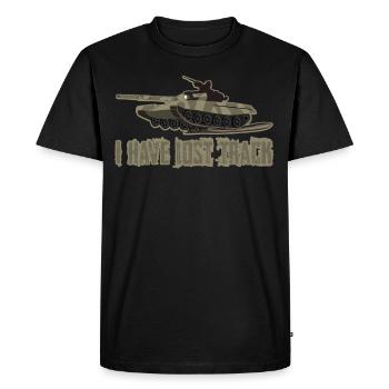 Chaîne de char de combat principal de char - T-shirt Premium bio Homme - noir - Devant - Nico (187cm)