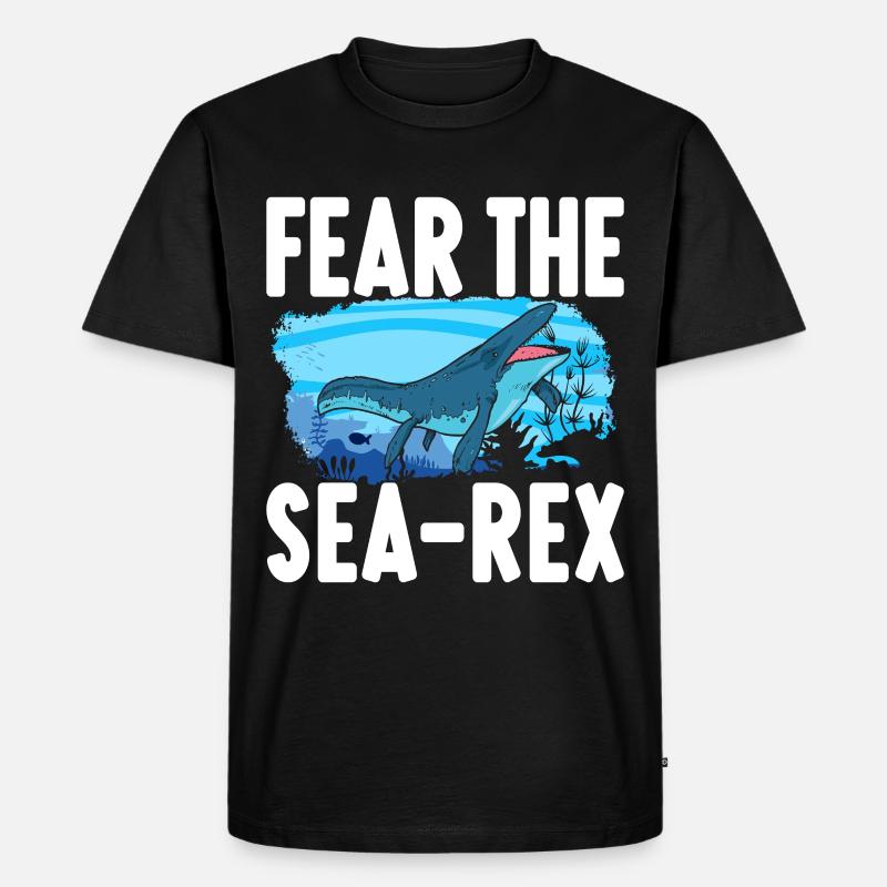 Mosasaurus Dinosaurier - Männer Premium Bio T-Shirt - Schwarz