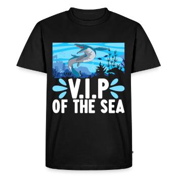 Dinosaure mosasaure - T-shirt Premium bio Homme - noir - Devant - Nico (187cm)