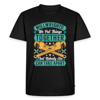 Outils spécifiques aux mécaniciens de chantier - T-shirt Premium bio Homme - noir - Devant - Nico (187cm)