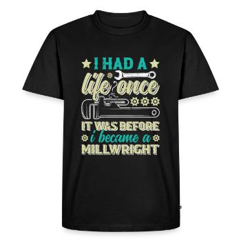 I had a life once it was before I became - Men's Premium Organic T-Shirt - black - Front - Nico (187cm)