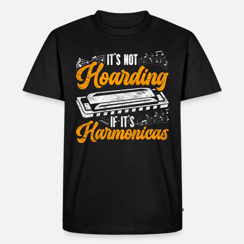 Harmonica player Harmonica - Men's Premium Organic T-Shirt - black