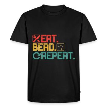 Répétition de perles - T-shirt Premium bio Homme - noir - Devant - Nico (187cm)