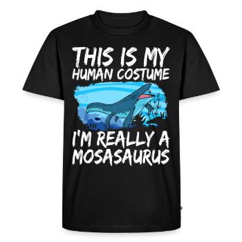 Dinosaure mosasaure - T-shirt Premium bio Homme - noir - Devant - Nico (187cm)