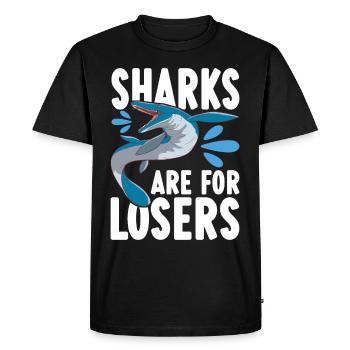 Dinosaure mosasaure - T-shirt Premium bio Homme - noir - Devant - Nico (187cm)