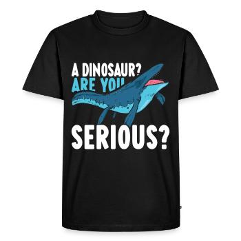 Dinosaure mosasaure - T-shirt Premium bio Homme - noir - Devant - Nico (187cm)