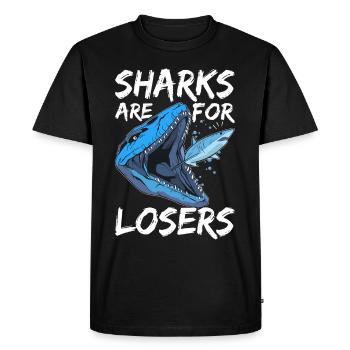 Dinosaure mosasaure - T-shirt Premium bio Homme - noir - Devant - Nico (187cm)