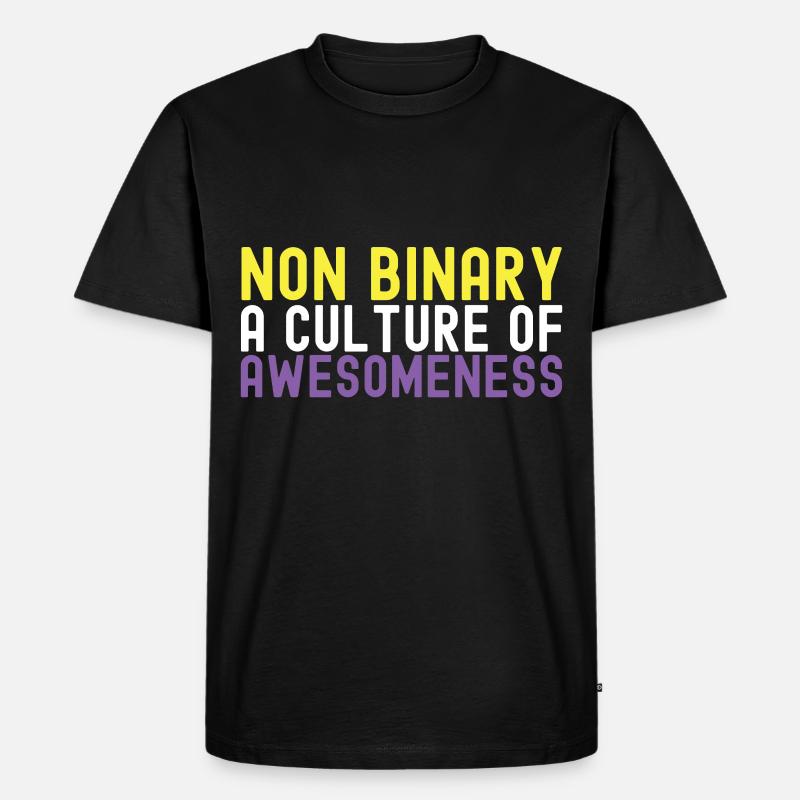 Non Binary Pride Genderqueer - Männer Premium Bio T-Shirt - Schwarz