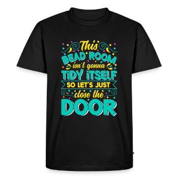 Dessins de perles pour perles - T-shirt Premium bio Homme - noir - Devant - Nico (187cm)