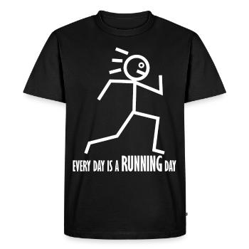 Courir, Sprint, Courir - T-shirt Premium bio Homme - noir - Devant - Nico (187cm)
