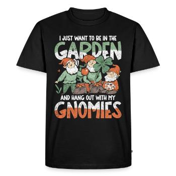 Gartenzwergsammler Gartenzwerg Gartenzwerge - Männer Premium Bio T-Shirt - Schwarz - Vorne - Nico (187cm)
