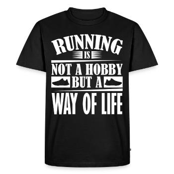 Chaussures de course Courses de course - T-shirt Premium bio Homme - noir - Devant - Nico (187cm)