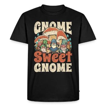 Gnome de jardin Gnome Doux Gnome de jardin Gnomes de jardin - T-shirt Premium bio Homme - noir - Devant - Nico (187cm)