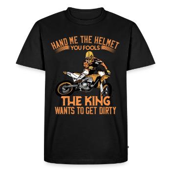 Drôle de slogan de motocross pour le roi du sport automobile - T-shirt Premium bio Homme - noir - Devant - Nico (187cm)