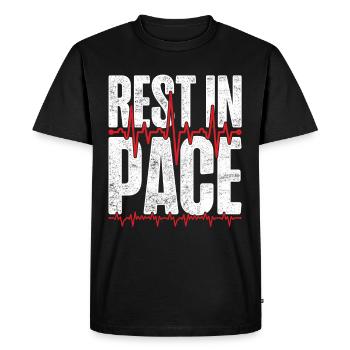 Heart Transplant Rest In Pace - Men's Premium Organic T-Shirt - black - Front - Nico (187cm)