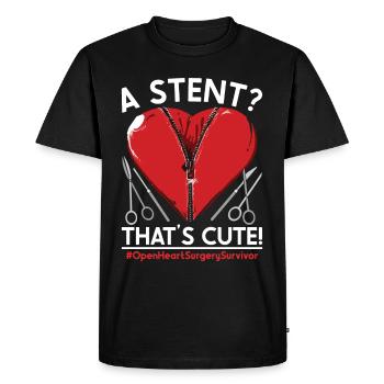 Heart surgery for convalescent heart transplant - Men's Premium Organic T-Shirt - black - Front - Nico (187cm)