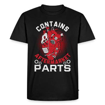 Heart surgery for convalescent heart transplant - Men's Premium Organic T-Shirt - black - Front - Nico (187cm)