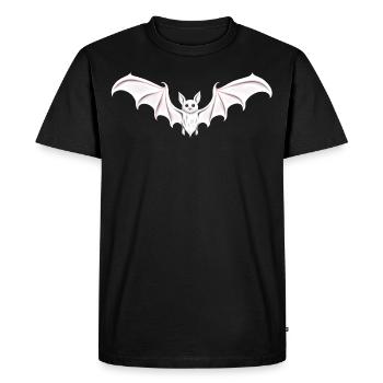 Fledermaus chauve-souris blanche goth - T-shirt Premium bio Homme - noir - Devant - Nico (187cm)