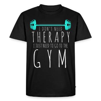 Fitness Sport Gym Entraînement Musculation - T-shirt Premium bio Homme - noir - Devant - Nico (187cm)