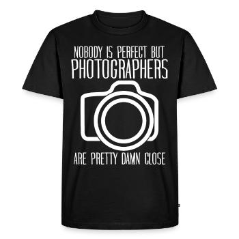 Appareil photo Photographe Photos Photographie - T-shirt Premium bio Homme - noir - Devant - Nico (187cm)