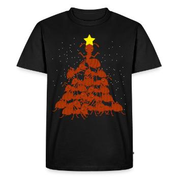 Ants Christmas Tree Christmas - Men's Premium Organic T-Shirt - black - Front - Nico (187cm)