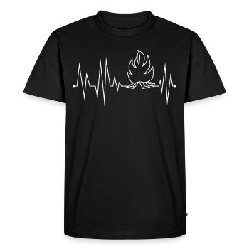 Campfire Fire pit Fire bowl - Men's Premium Organic T-Shirt - black - Front - Nico (187cm)
