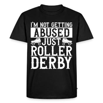 Roller derby - T-shirt Premium bio Homme - noir - Devant - Nico (187cm)
