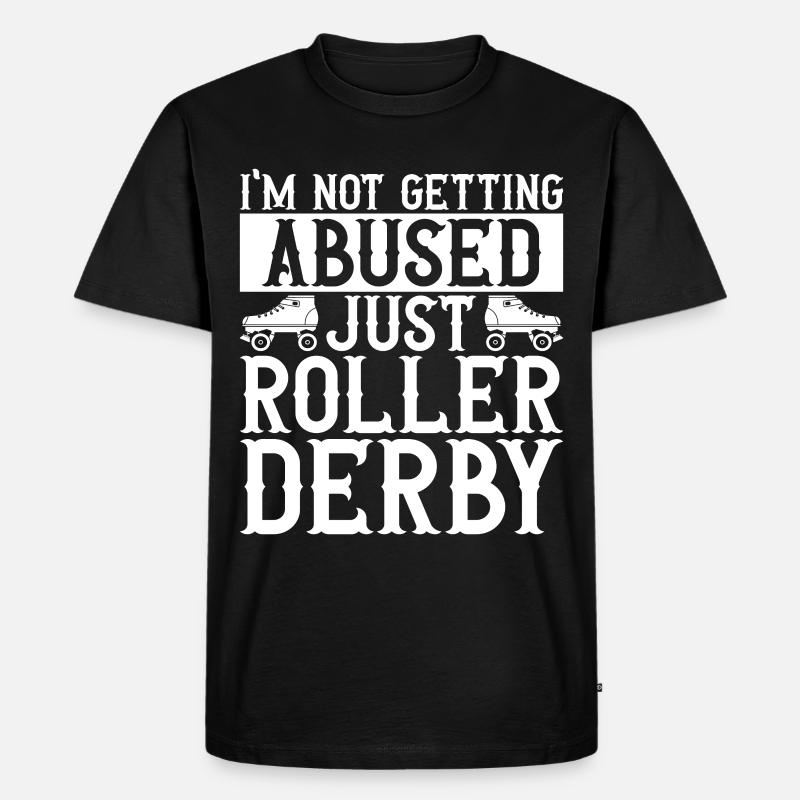 Roller Derby - Männer Premium Bio T-Shirt - Schwarz