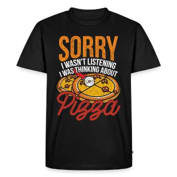 Pizza maker Pizzaiolo - Men's Premium Organic T-Shirt - black - Front - Nico (187cm)
