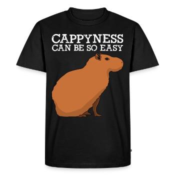 Capybara Happiness Capybaras - Men's Premium Organic T-Shirt - black - Front - Nico (187cm)