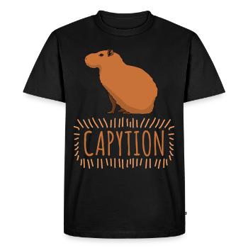 Capybara Caption Capybaras - Men's Premium Organic T-Shirt - black - Front - Nico (187cm)