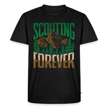 Guide scout scout scout pour toujours - T-shirt Premium bio Homme - noir - Devant - Nico (187cm)