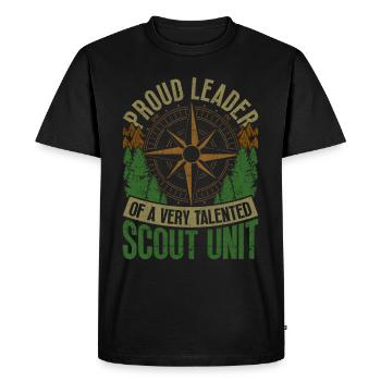 Scout Guide Scout Group - Men's Premium Organic T-Shirt - black - Front - Nico (187cm)