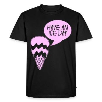 Crème glacée Sundae Crème glacée - T-shirt Premium bio Homme - noir - Devant - Nico (187cm)