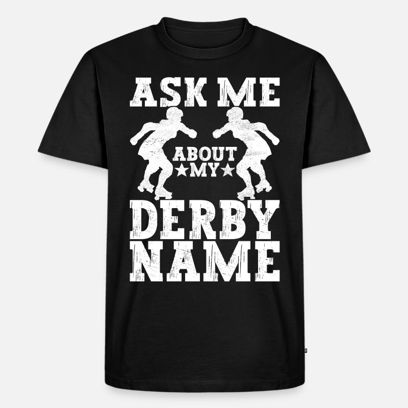 Roller Derby - Männer Premium Bio T-Shirt - Schwarz