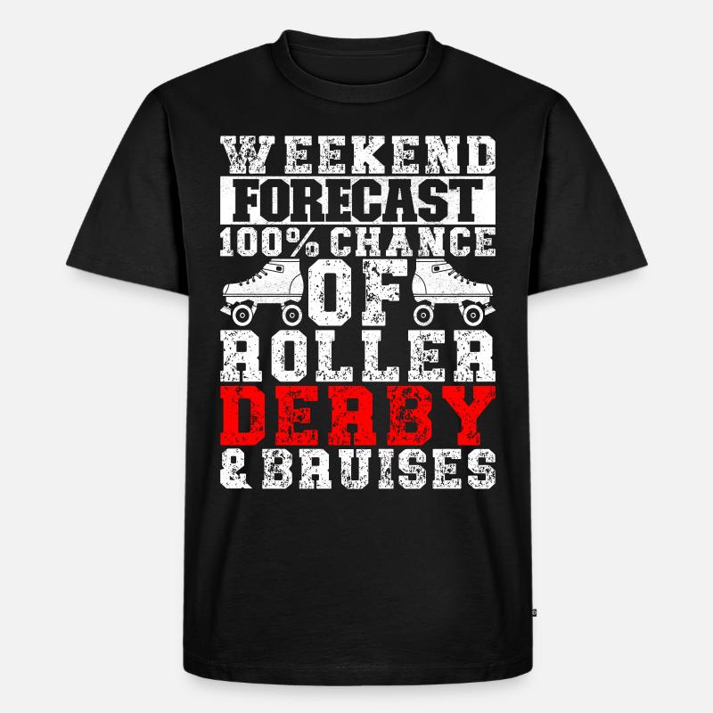 Roller Derby - Männer Premium Bio T-Shirt - Schwarz