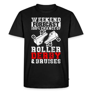 Roller derby - T-shirt Premium bio Homme - noir - Devant - Nico (187cm)