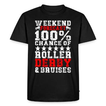 Roller derby - T-shirt Premium bio Homme - noir - Devant - Nico (187cm)