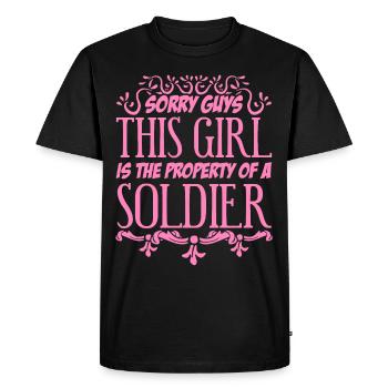 Femme de soldat Femmes de soldats - T-shirt Premium bio Homme - noir - Devant - Nico (187cm)