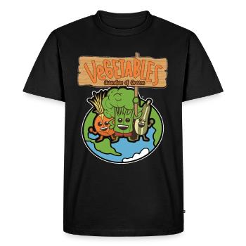 Vegetable Guardian Of Greens Veggie Love - Men's Premium Organic T-Shirt - black - Front - Nico (187cm)