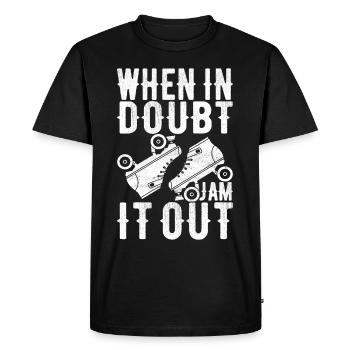 Roller derby - T-shirt Premium bio Homme - noir - Devant - Nico (187cm)