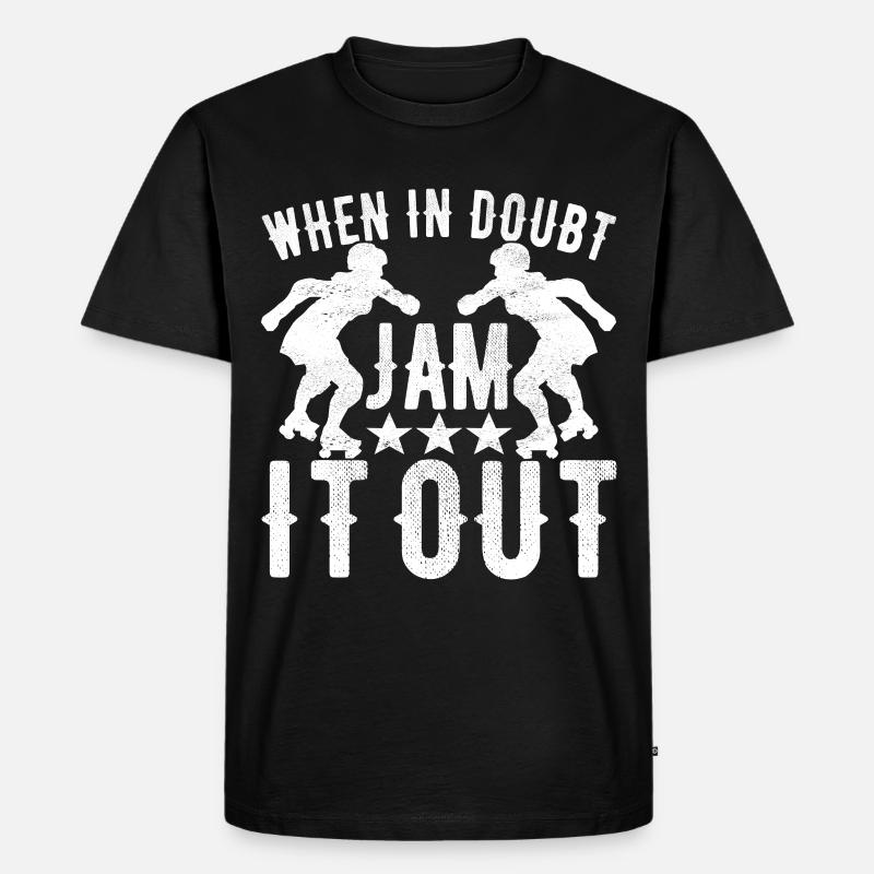 Roller Derby - Männer Premium Bio T-Shirt - Schwarz