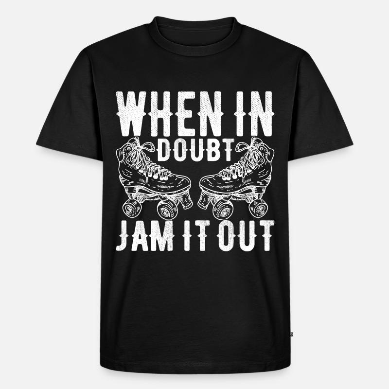 Roller Derby - Männer Premium Bio T-Shirt - Schwarz