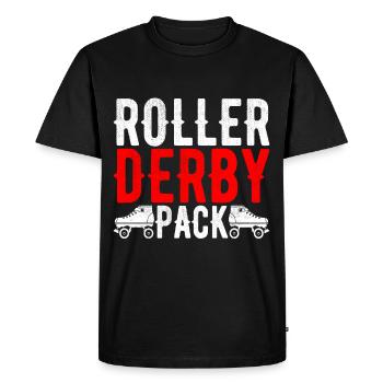 Roller derby - T-shirt Premium bio Homme - noir - Devant - Nico (187cm)