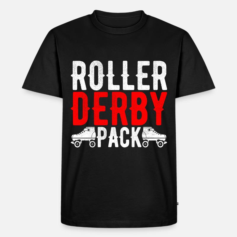 Roller Derby - Männer Premium Bio T-Shirt - Schwarz
