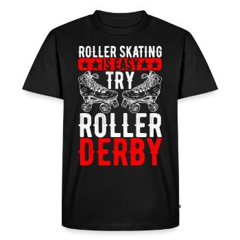 Roller derby - T-shirt Premium bio Homme - noir - Devant - Nico (187cm)