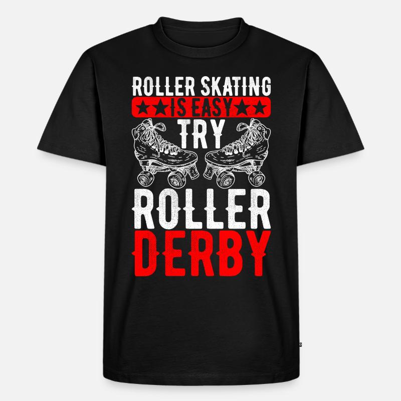 Roller Derby - Männer Premium Bio T-Shirt - Schwarz