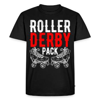 Roller derby - T-shirt Premium bio Homme - noir - Devant - Nico (187cm)